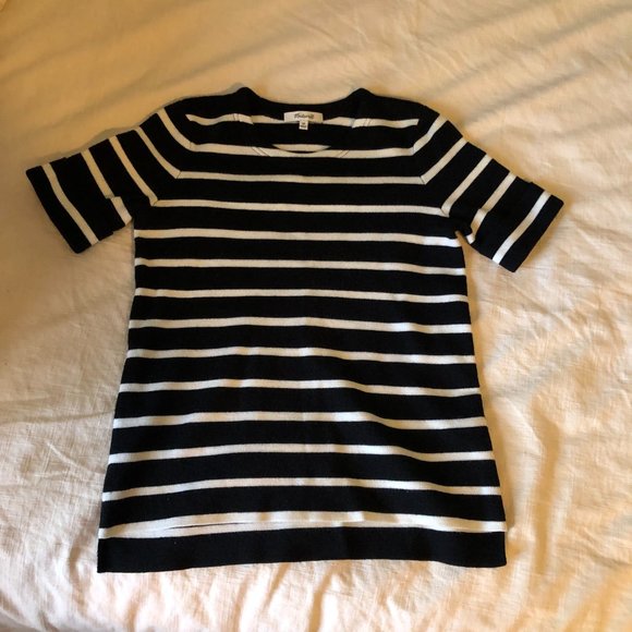 Madewell Black & White Striped Sweater Top - XS - Picture 2 of 4
